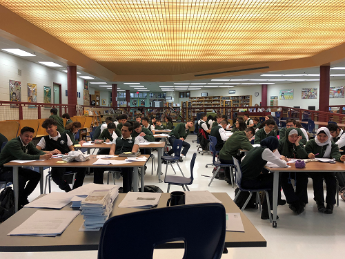 Students prepping for an exam